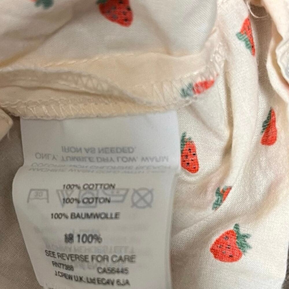 Madewell Strawberry Tie Front Cami Keyhole Top  Cotton Summer Sz 2 Cottagecore - Picture 6 of 12